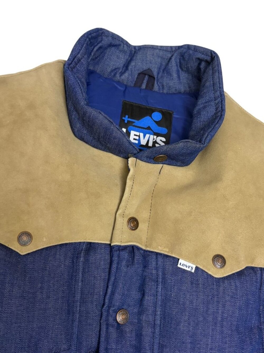 RARE 70s LEVIS SKI Goose Down VINTAGE Puffer Vest Parka Winter Jacket Mens Large - Picture 3 of 8